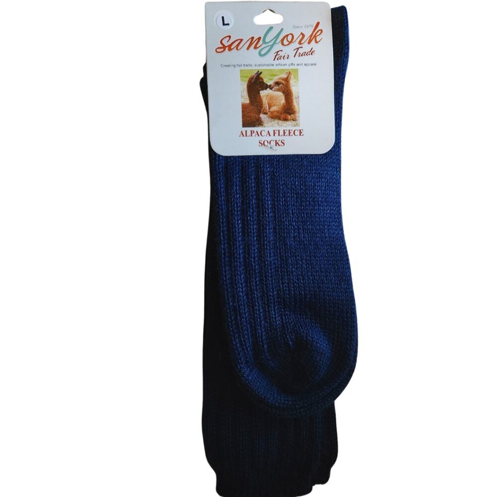 ALPACA Unisex Soft Socks Antimicrobial Temp Adjusting Partially Handmade NWT